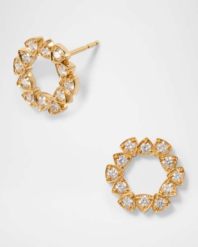 18K Yellow Gold Della Diamond Stud Earrings